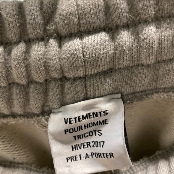 Vetements Grey Sweatpants Eleven Inch Gun Club 2017 - Picture 5 of 10